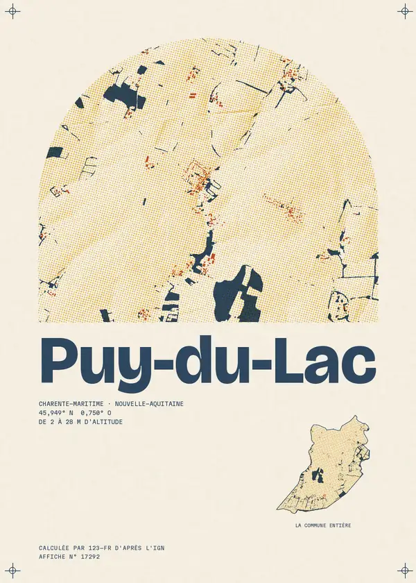 Affiche de Puy-du-Lac, calculée par 123-fr d'après l'IGN