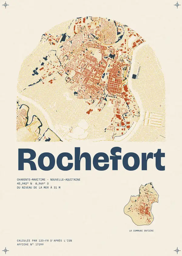 Affiche de Rochefort, calculée par 123-fr d'après l'IGN