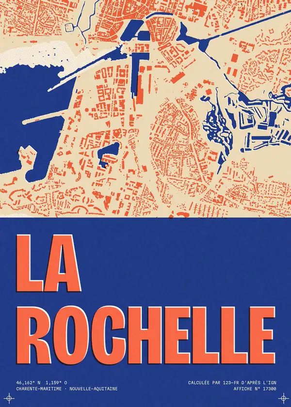 Affiche de La Rochelle, calculée par 123-fr d'après l'IGN