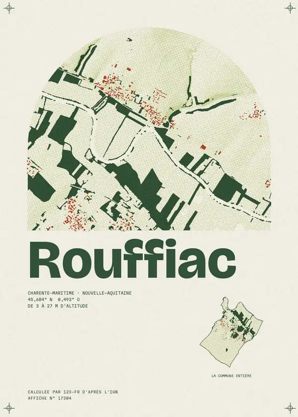 Affiche de Rouffiac, calculée par 123-fr d'après l'IGN
