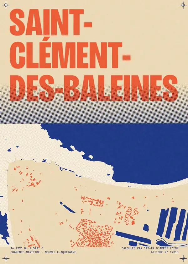 Affiche de Saint-Clément-des-Baleines, calculée par 123-fr d'après l'IGN