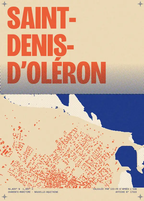 Affiche de Saint-Denis-d'Oléron, calculée par 123-fr d'après l'IGN