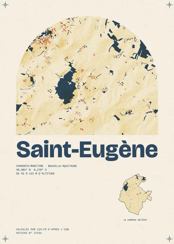 Affiche de Saint-Eugène, calculée par 123-fr d'après l'IGN