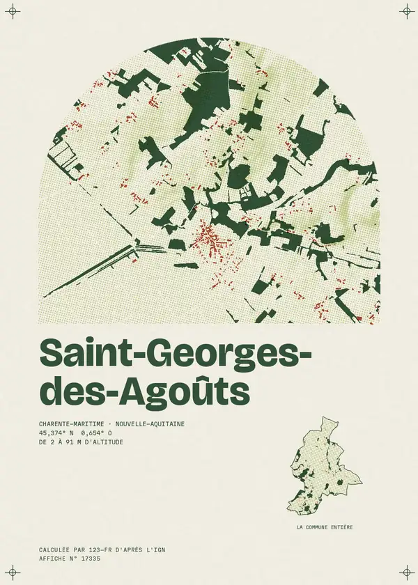 Affiche de Saint-Georges-des-Agoûts, calculée par 123-fr d'après l'IGN
