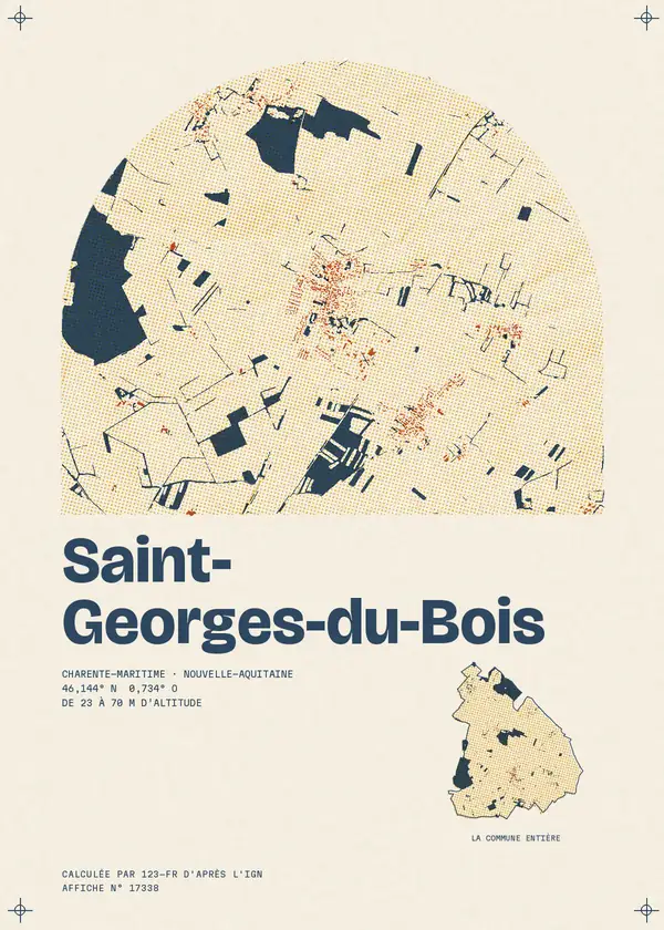 Affiche de Saint-Georges-du-Bois, calculée par 123-fr d'après l'IGN