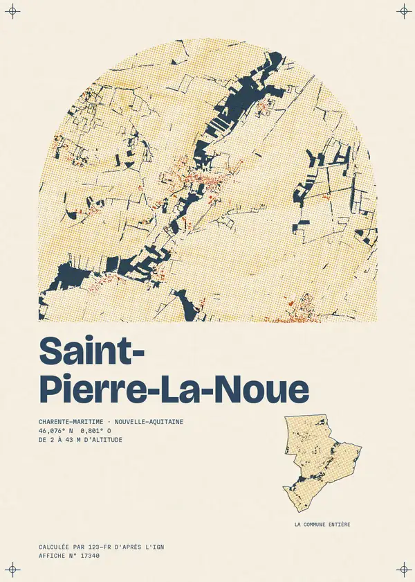 Affiche de Saint-Pierre-La-Noue, calculée par 123-fr d'après l'IGN