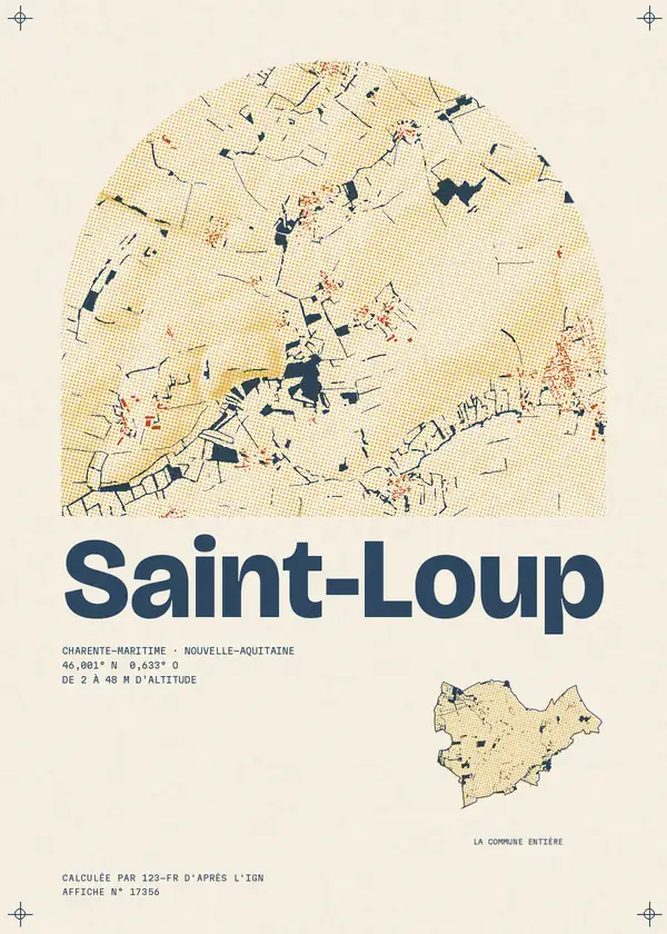 Affiche de Saint-Loup, calculée par 123-fr d'après l'IGN