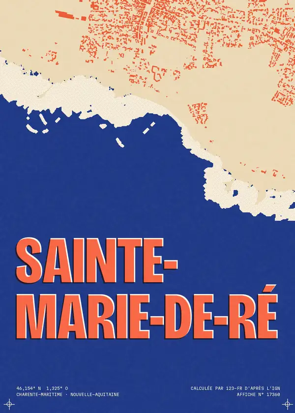 Affiche de Sainte-Marie-de-Ré, calculée par 123-fr d'après l'IGN