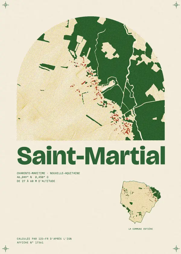 Affiche de Saint-Martial, calculée par 123-fr d'après l'IGN