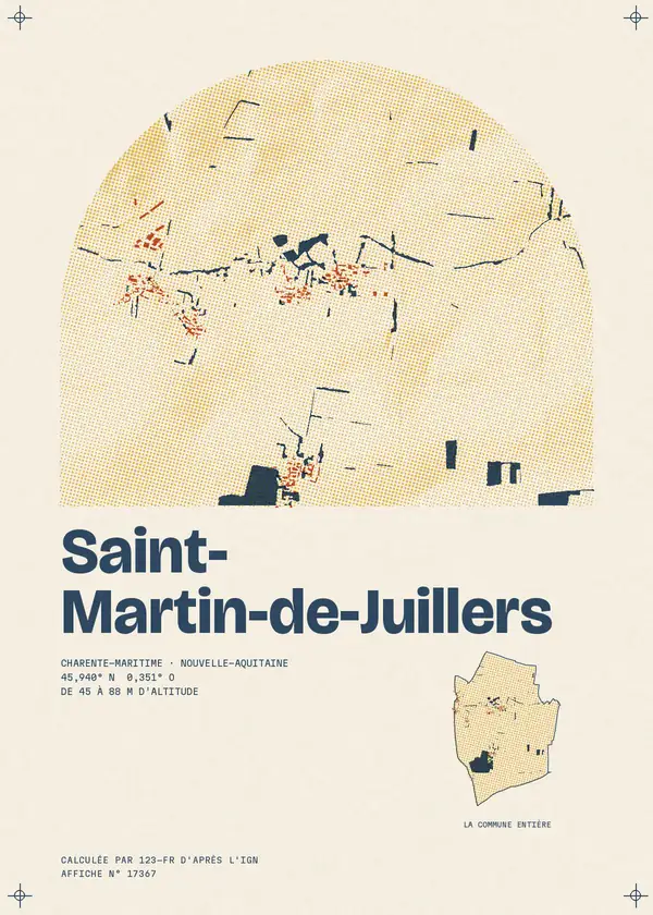 Affiche de Saint-Martin-de-Juillers, calculée par 123-fr d'après l'IGN