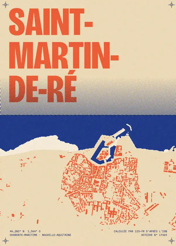 Affiche de Saint-Martin-de-Ré, calculée par 123-fr d'après l'IGN