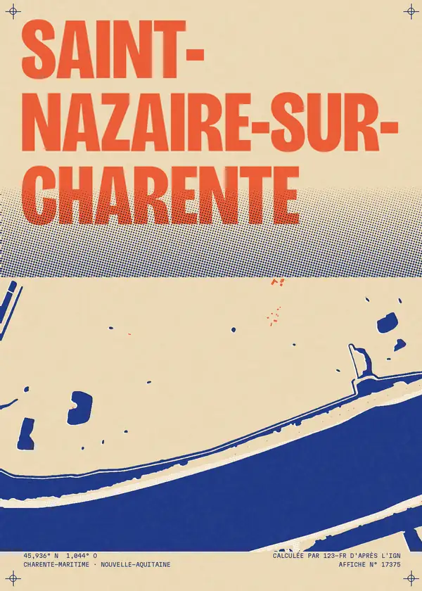 Affiche de Saint-Nazaire-sur-Charente, calculée par 123-fr d'après l'IGN