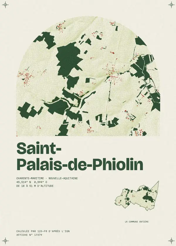 Affiche de Saint-Palais-de-Phiolin, calculée par 123-fr d'après l'IGN