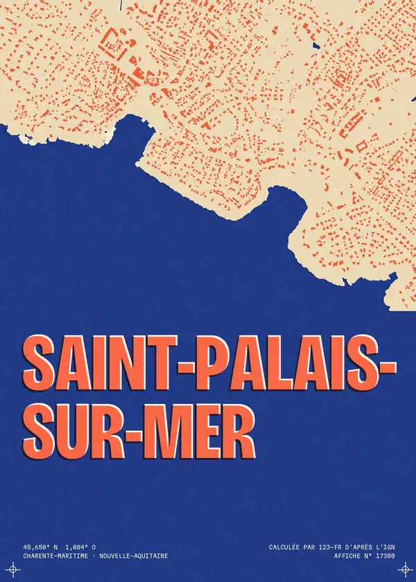 Affiche de Saint-Palais-sur-Mer, calculée par 123-fr d'après l'IGN
