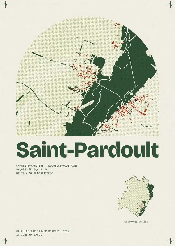 Affiche de Saint-Pardoult, calculée par 123-fr d'après l'IGN
