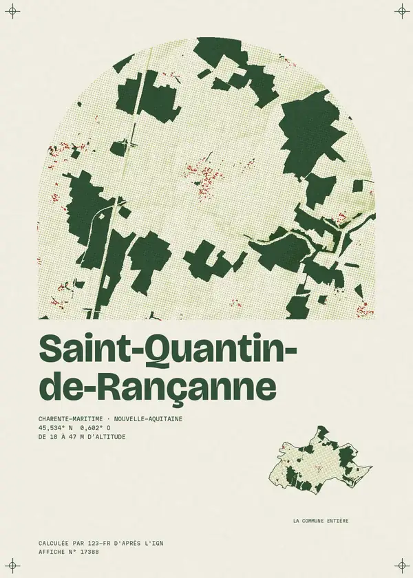 Affiche de Saint-Quantin-de-Rançanne, calculée par 123-fr d'après l'IGN