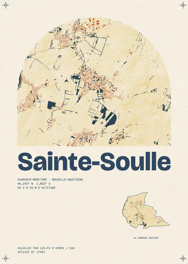 Affiche de Sainte-Soulle, calculée par 123-fr d'après l'IGN
