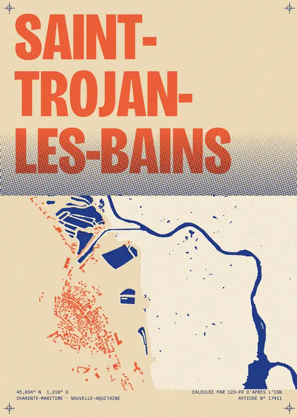 Affiche de Saint-Trojan-les-Bains, calculée par 123-fr d'après l'IGN