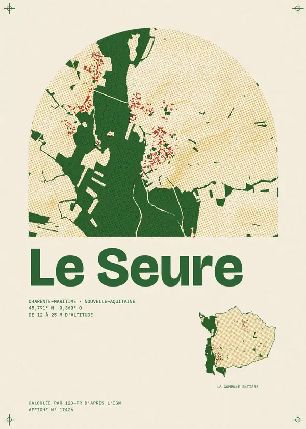 Affiche de Le Seure, calculée par 123-fr d'après l'IGN