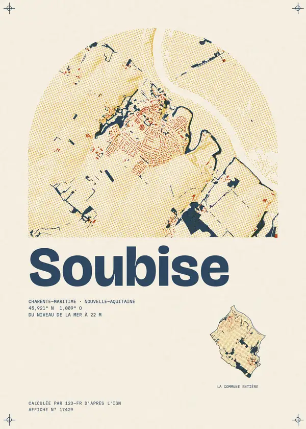Affiche de Soubise, calculée par 123-fr d'après l'IGN