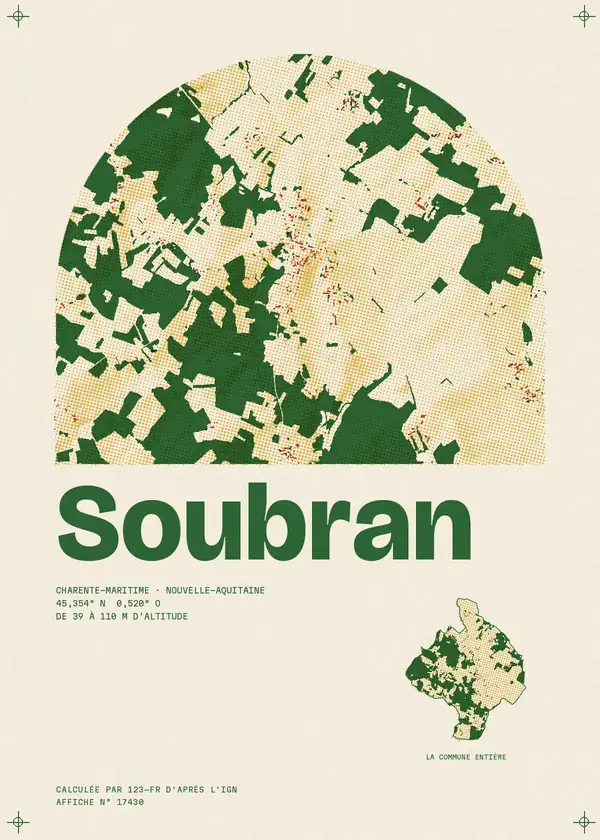 Affiche de Soubran, calculée par 123-fr d'après l'IGN