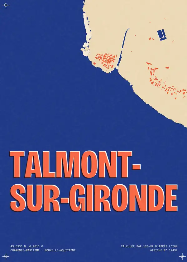 Affiche de Talmont-sur-Gironde, calculée par 123-fr d'après l'IGN