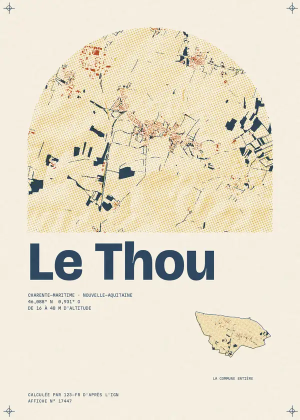Affiche de Le Thou, calculée par 123-fr d'après l'IGN