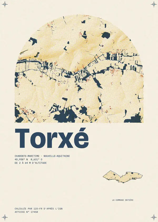 Affiche de Torxé, calculée par 123-fr d'après l'IGN