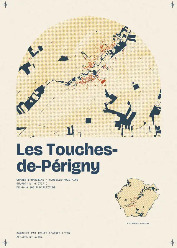 Affiche de Les Touches-de-Périgny, calculée par 123-fr d'après l'IGN