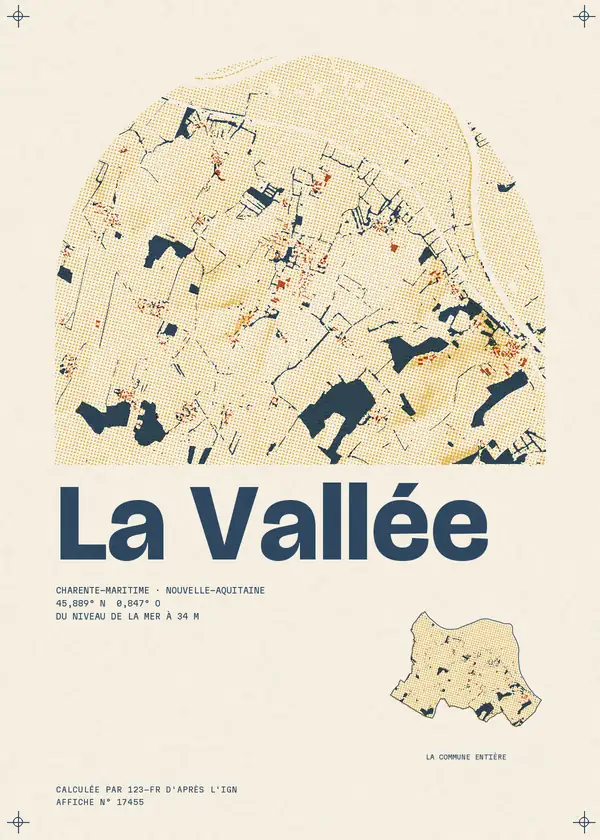Affiche de La Vallée, calculée par 123-fr d'après l'IGN