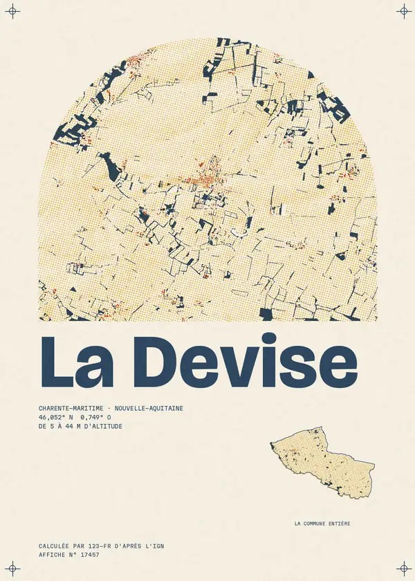 Affiche de La Devise, calculée par 123-fr d'après l'IGN