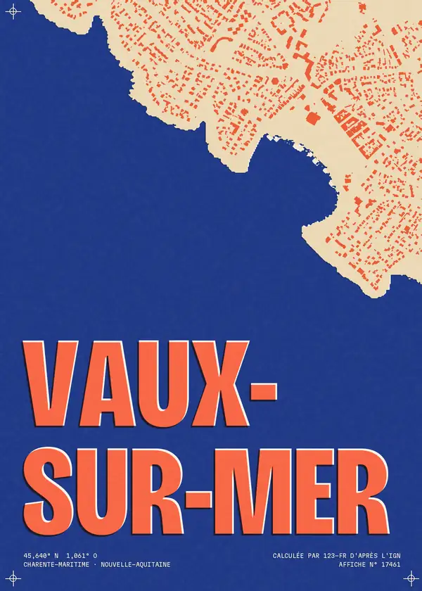 Affiche de Vaux-sur-Mer, calculée par 123-fr d'après l'IGN
