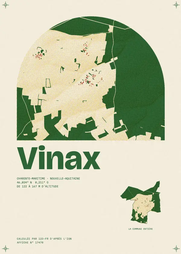 Affiche de Vinax, calculée par 123-fr d'après l'IGN