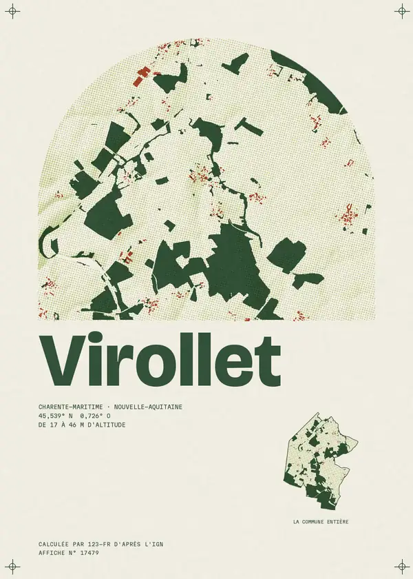 Affiche de Virollet, calculée par 123-fr d'après l'IGN