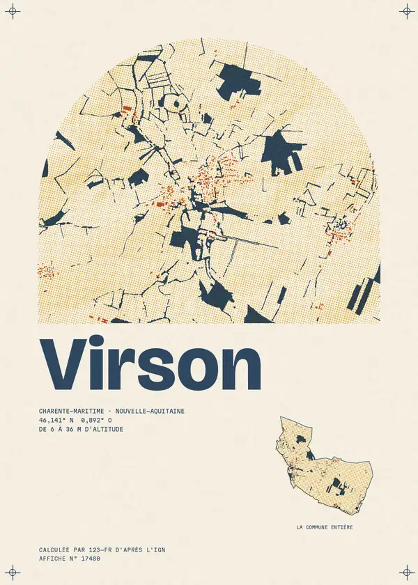 Affiche de Virson, calculée par 123-fr d'après l'IGN