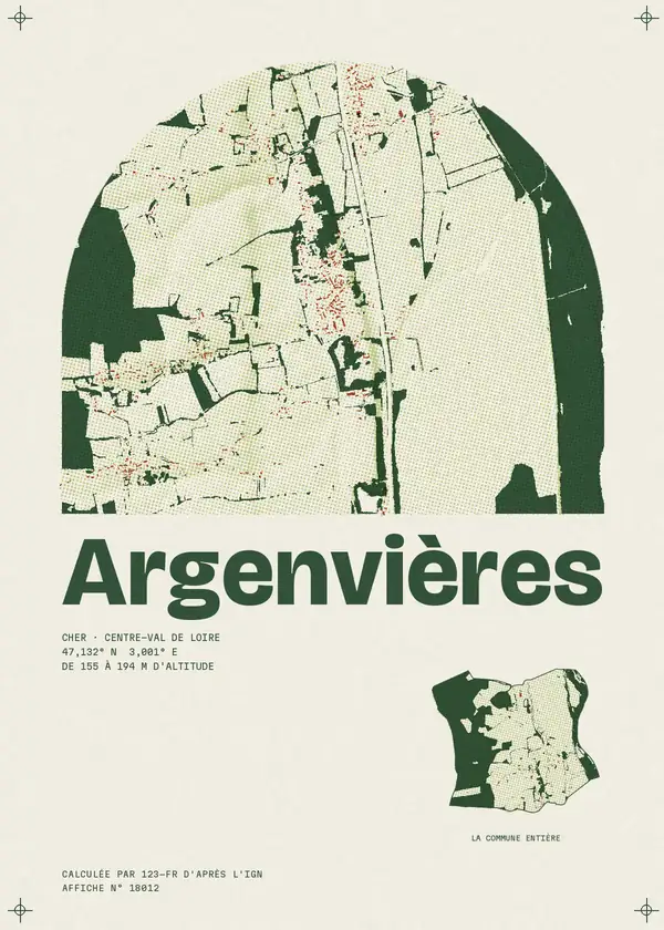 Affiche de Argenvières, calculée par 123-fr d'après l'IGN