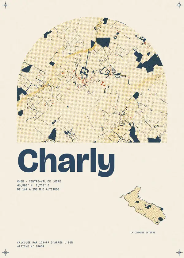 Affiche de Charly, calculée par 123-fr d'après l'IGN