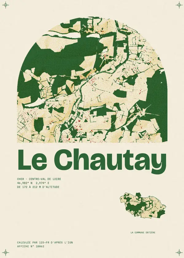 Affiche de Le Chautay, calculée par 123-fr d'après l'IGN