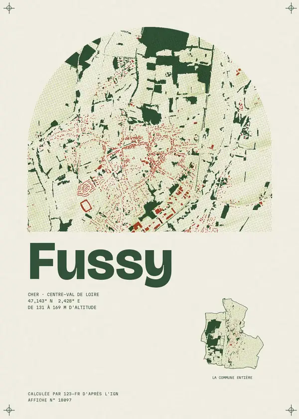 Affiche de Fussy, calculée par 123-fr d'après l'IGN