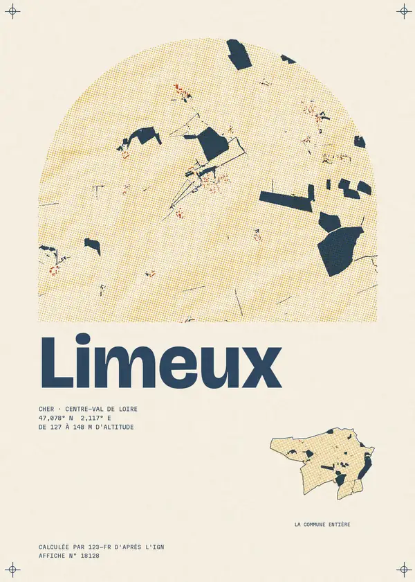 Affiche de Limeux, calculée par 123-fr d'après l'IGN