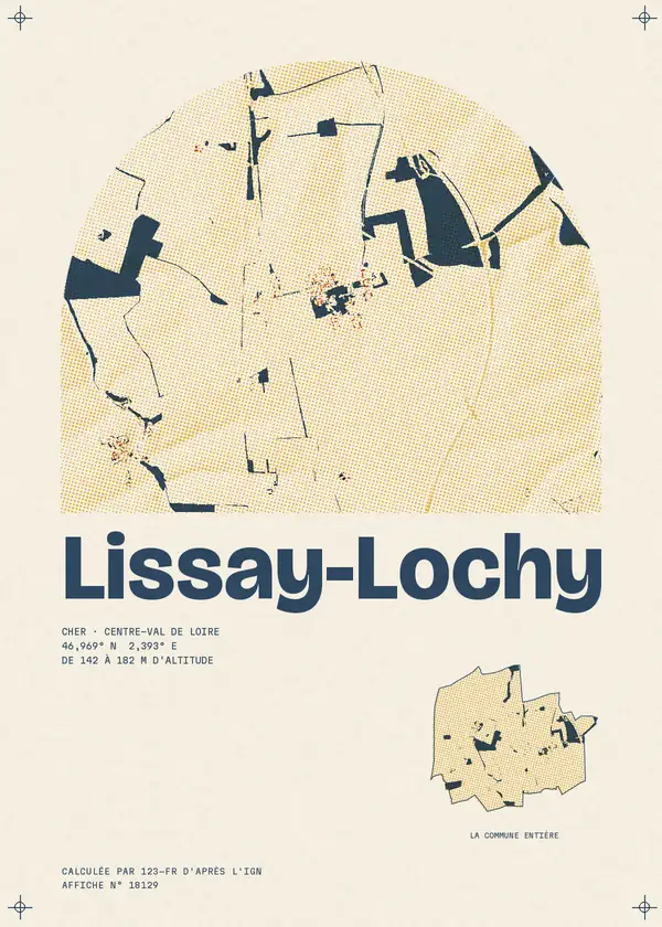 Affiche de Lissay-Lochy, calculée par 123-fr d'après l'IGN