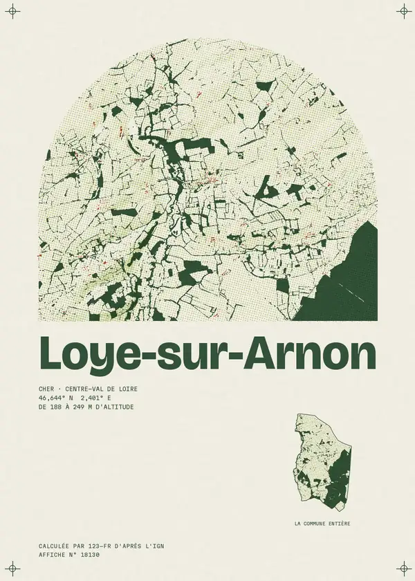 Affiche de Loye-sur-Arnon, calculée par 123-fr d'après l'IGN