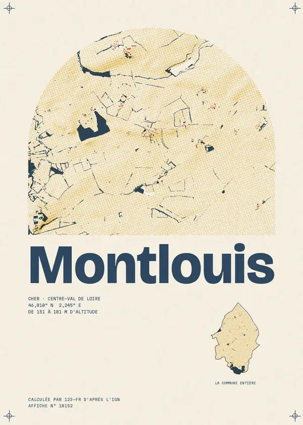 Affiche de Montlouis, calculée par 123-fr d'après l'IGN