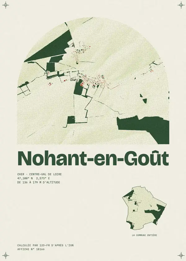 Affiche de Nohant-en-Goût, calculée par 123-fr d'après l'IGN