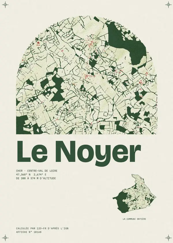 Affiche de Le Noyer, calculée par 123-fr d'après l'IGN