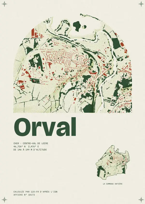 Affiche de Orval, calculée par 123-fr d'après l'IGN