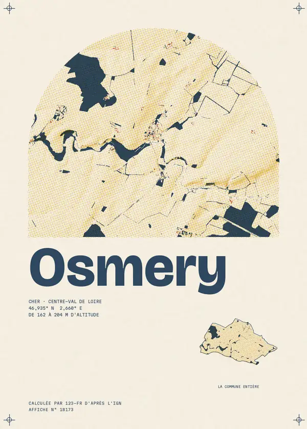 Affiche de Osmery, calculée par 123-fr d'après l'IGN