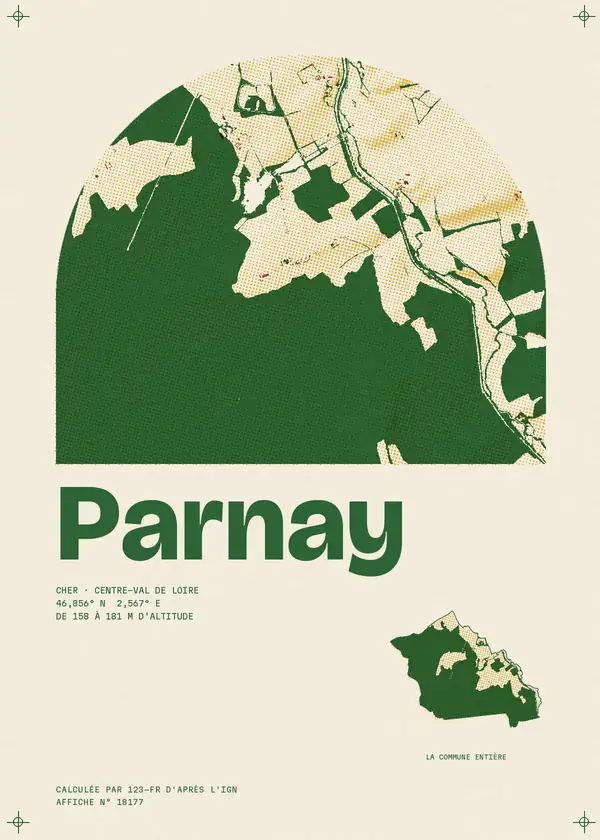 Affiche de Parnay, calculée par 123-fr d'après l'IGN