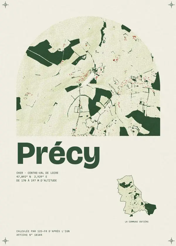 Affiche de Précy, calculée par 123-fr d'après l'IGN