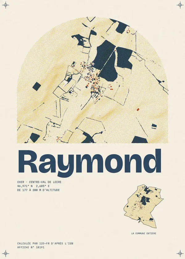 Affiche de Raymond, calculée par 123-fr d'après l'IGN